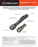 פנס כיס קומפקטי עם תאורת הצפה / נקודה מתחלפת JR F-STOP LED streamlight