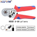 Tubular terminal crimping tools mini electrical pliers HSC8 10SA/6-4 0.25-10mm2 23-7AWG 6-6A 0.25-6mm2 high precision clamp set