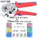 Tubular terminal crimping tools mini electrical pliers HSC8 10SA/6-4 0.25-10mm2 23-7AWG 6-6A 0.25-6mm2 high precision clamp set