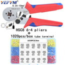 Tubular terminal crimping tools mini electrical pliers HSC8 10SA/6-4 0.25-10mm2 23-7AWG 6-6A 0.25-6mm2 high precision clamp set