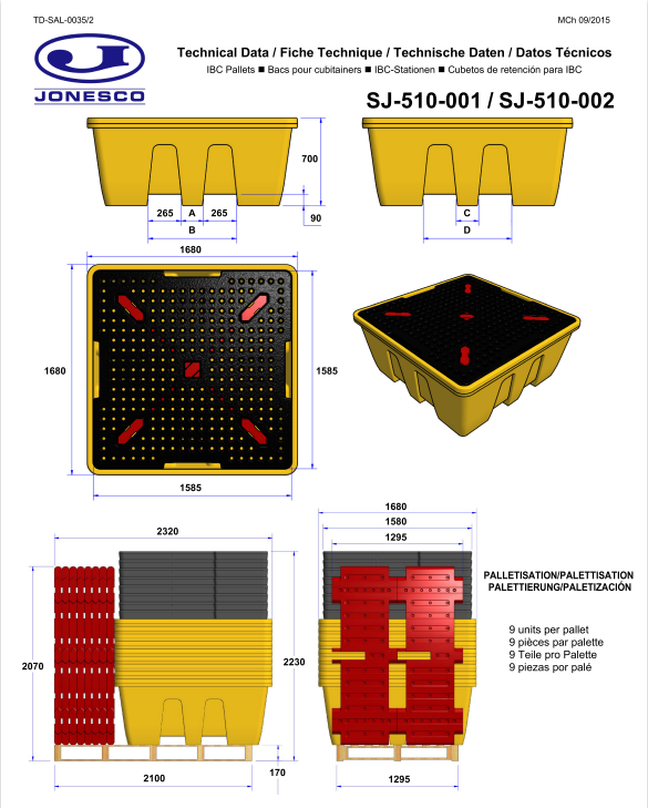 מאצרה למיכלי קוביה (IBC)  דגם SJ510-002